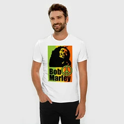 Футболка slim-fit Bob Marley: Jamaica, цвет: белый — фото 2