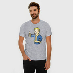 Футболка slim-fit Fallout vault boy, цвет: меланж — фото 2