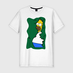 Мужская slim-футболка Homer mem