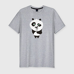 Футболка slim-fit Странная панда, цвет: меланж