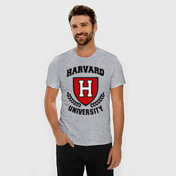 Футболка slim-fit Harvard University, цвет: меланж — фото 2