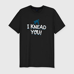 Футболка slim-fit I knead you, цвет: черный