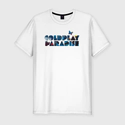 Мужская slim-футболка Coldplay Paradise