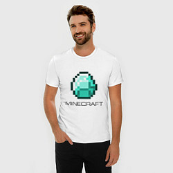 Футболка slim-fit Minecraft Diamond, цвет: белый — фото 2