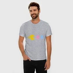 Футболка slim-fit Pac-Man: Fast Eat, цвет: меланж — фото 2