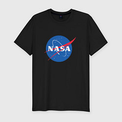 Футболка slim-fit NASA: Logo, цвет: черный