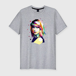 Футболка slim-fit Taylor Swift Art, цвет: меланж