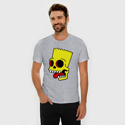 Футболка slim-fit Bart Skull, цвет: меланж — фото 2