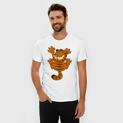 Футболка slim-fit Кот Гарфилд, цвет: белый — фото 2