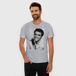 Футболка slim-fit Улыбка Элвиса, цвет: меланж — фото 2