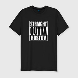 Футболка slim-fit Straight Outta Rostov, цвет: черный