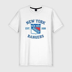 Футболка slim-fit New York Rengers, цвет: белый
