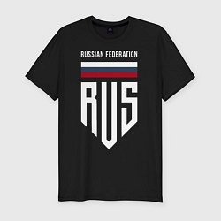 Футболка slim-fit RUS: Russian Federation, цвет: черный