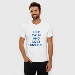 Футболка slim-fit Keep Calm & Love Envyus, цвет: белый — фото 2