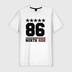 Футболка slim-fit 86 north side, цвет: белый