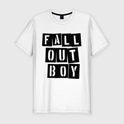 Футболка slim-fit Fall Out Boy: Words, цвет: белый