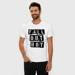 Футболка slim-fit Fall Out Boy: Words, цвет: белый — фото 2