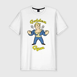 Мужская slim-футболка Fallout: Golden gym