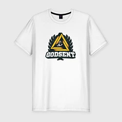 Мужская slim-футболка Godsent