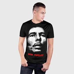 Футболка спортивная мужская Bob Marley Face, цвет: 3D-принт — фото 2