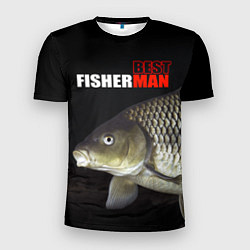 Футболка спортивная мужская The best fisherman, цвет: 3D-принт