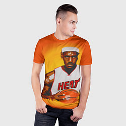 Футболка спортивная мужская LeBron James: Heat, цвет: 3D-принт — фото 2
