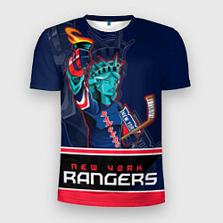 Футболка спортивная мужская New York Rangers, цвет: 3D-принт
