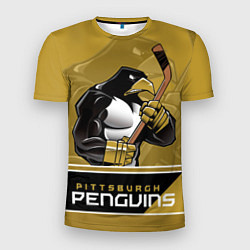 Футболка спортивная мужская Pittsburgh Penguins, цвет: 3D-принт