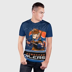 Футболка спортивная мужская Edmonton Oilers, цвет: 3D-принт — фото 2