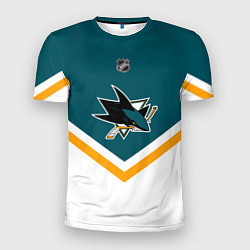 Футболка спортивная мужская NHL: San Jose Sharks, цвет: 3D-принт