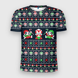 Мужская спорт-футболка Mario Bros Christmas
