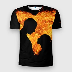 Мужская спорт-футболка Огненная любовь