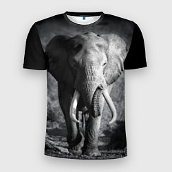 Мужская спорт-футболка Бегущий слон