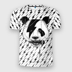 Футболка спортивная мужская Панда вокалист, цвет: 3D-принт