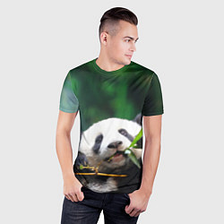 Футболка спортивная мужская Панда на ветке, цвет: 3D-принт — фото 2