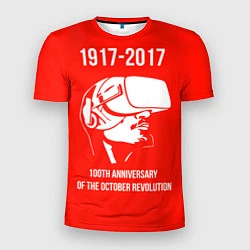 Футболка спортивная мужская 100 лет революции, цвет: 3D-принт