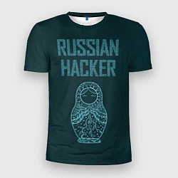 Футболка спортивная мужская Русский хакер, цвет: 3D-принт