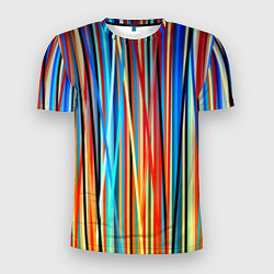 Футболка спортивная мужская Colored stripes, цвет: 3D-принт