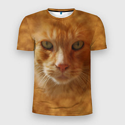 Мужская спорт-футболка Рыжий котик