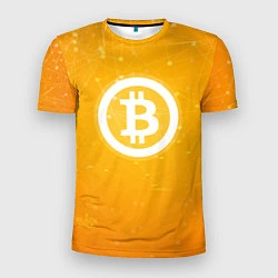Мужская спорт-футболка Bitcoin Orange