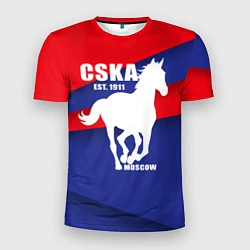 Футболка спортивная мужская CSKA est. 1911, цвет: 3D-принт