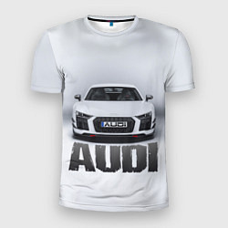 Футболка спортивная мужская Audi серебро, цвет: 3D-принт