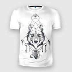 Мужская спорт-футболка Этно волк