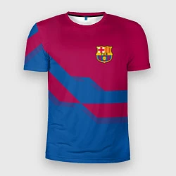 Футболка спортивная мужская Barcelona FC: Blue style, цвет: 3D-принт