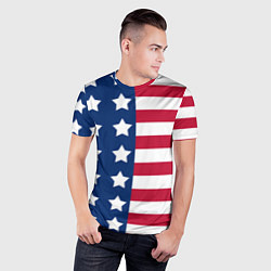 Футболка спортивная мужская USA Flag, цвет: 3D-принт — фото 2