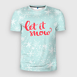 Мужская спорт-футболка Let it snow