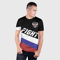 Футболка спортивная мужская Fight Russia, цвет: 3D-принт — фото 2