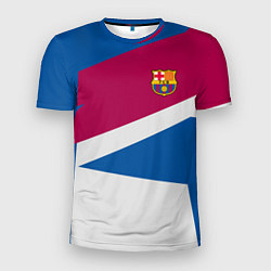 Футболка спортивная мужская FC Barcelona: Sport Geometry, цвет: 3D-принт