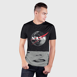 Футболка спортивная мужская NASA: Moon, цвет: 3D-принт — фото 2