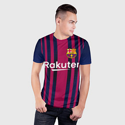 Футболка спортивная мужская FC Barcelona: Rakuten, цвет: 3D-принт — фото 2